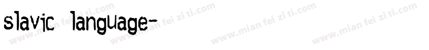 slavic language字体转换